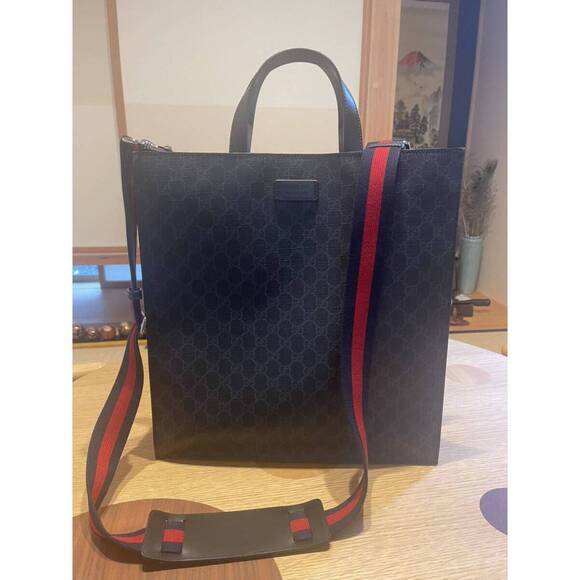 Gucci Handbags - GUCCI Soft GG Supreme Canvas Tote Bag Shoulder Black